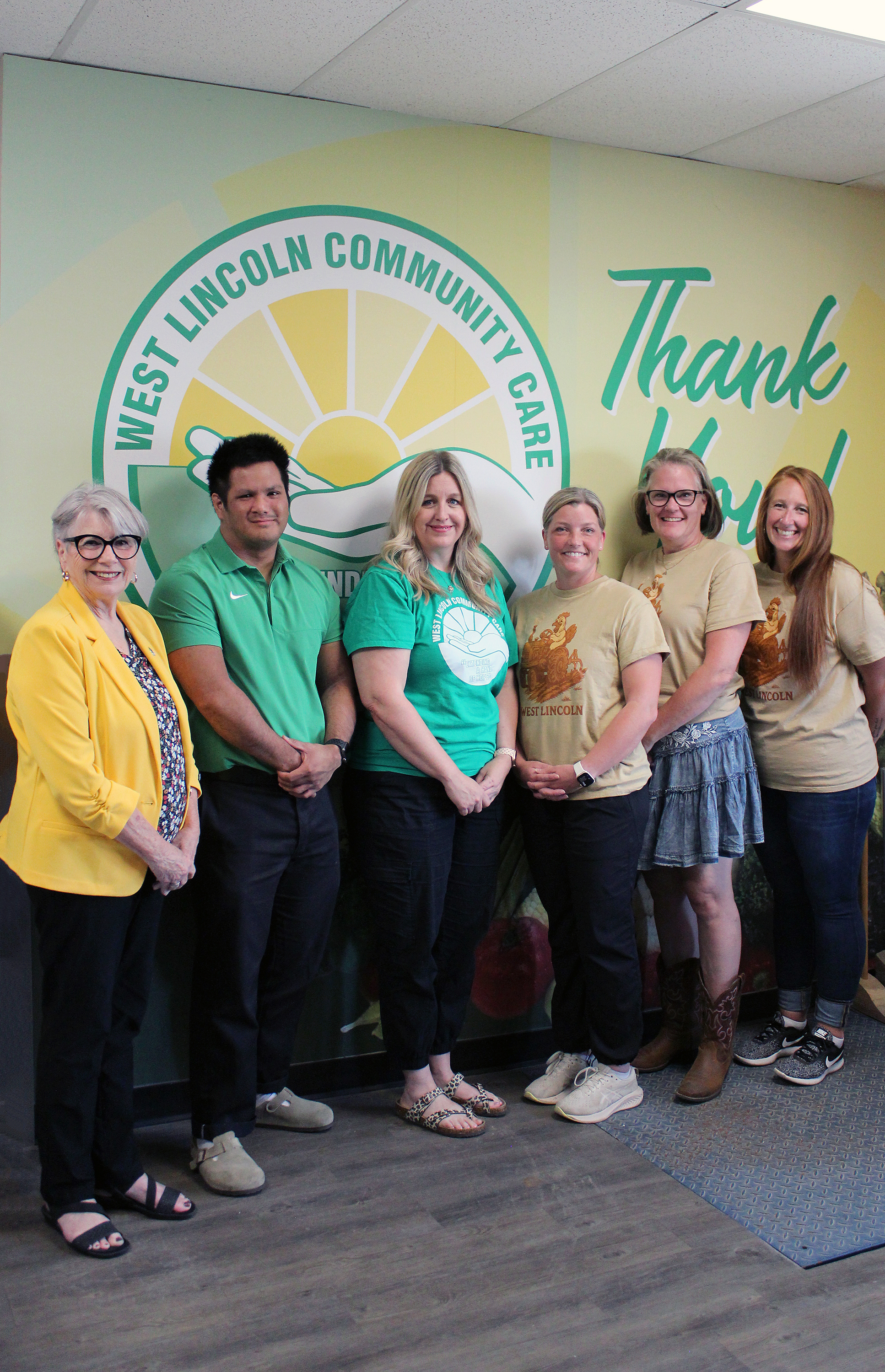 Mayor Ganann with West Lincoln Community Care and Township staff