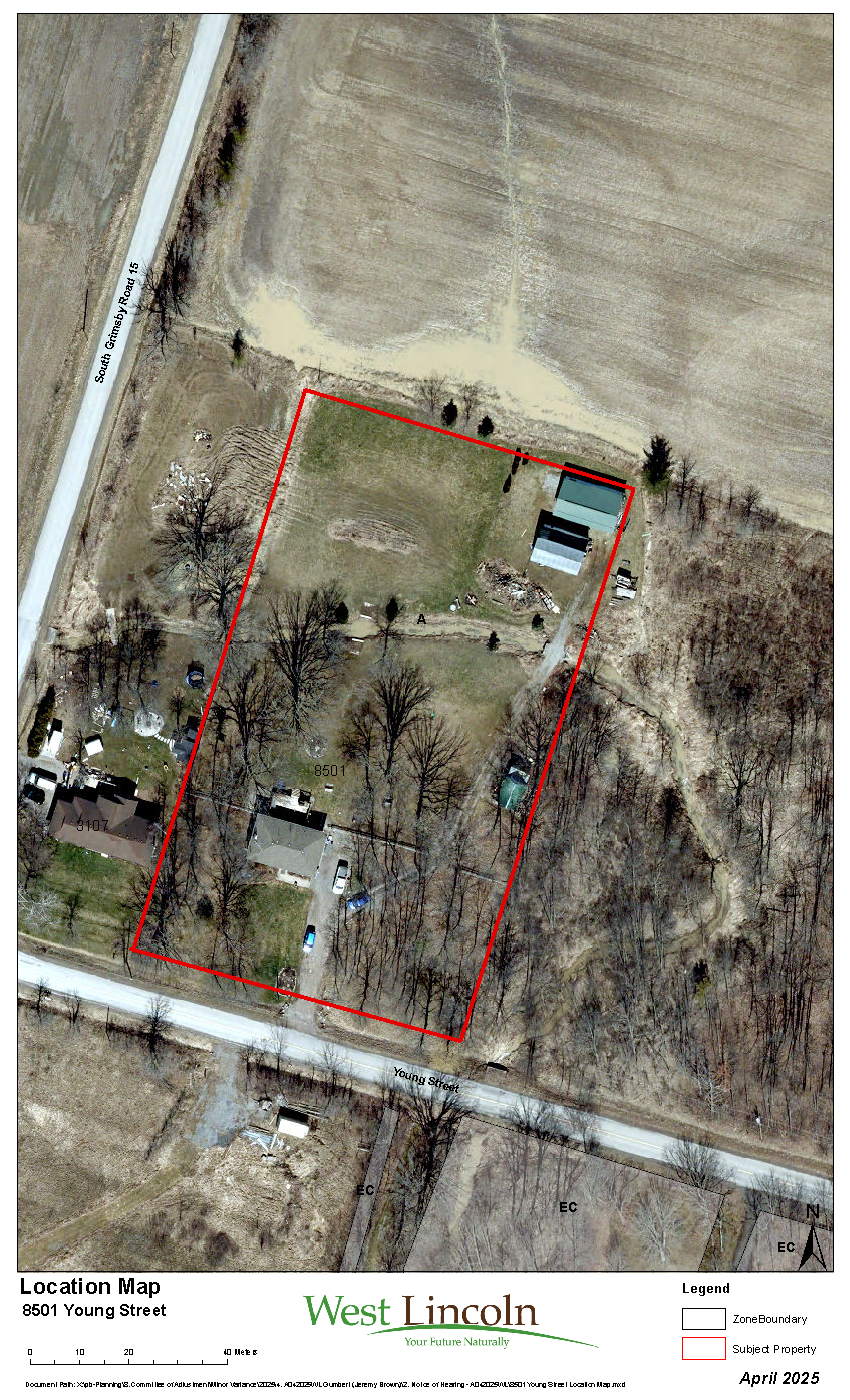 8501 Young Street Location Map